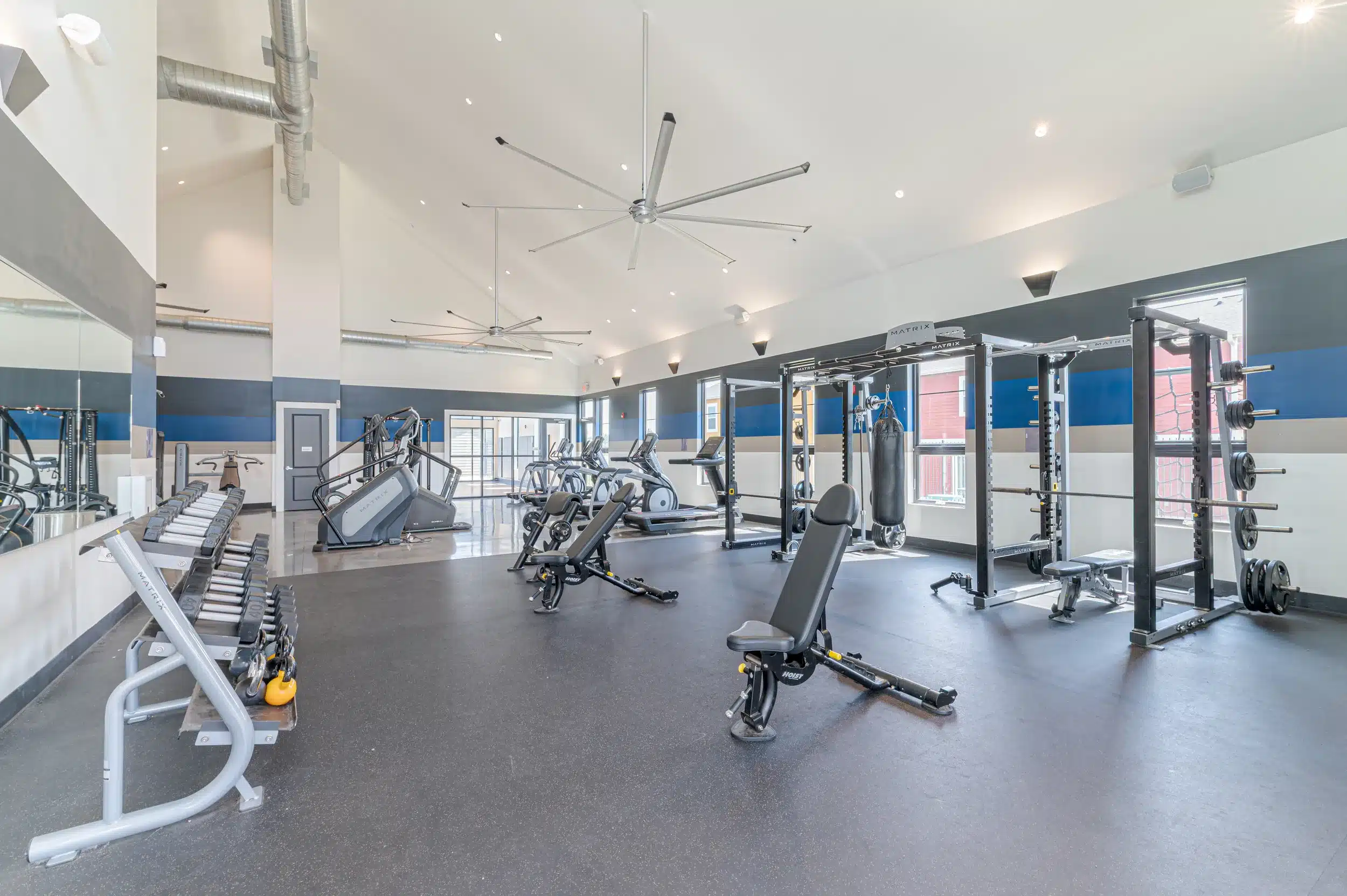 fitness center the collective at lawrence apartments near ku
