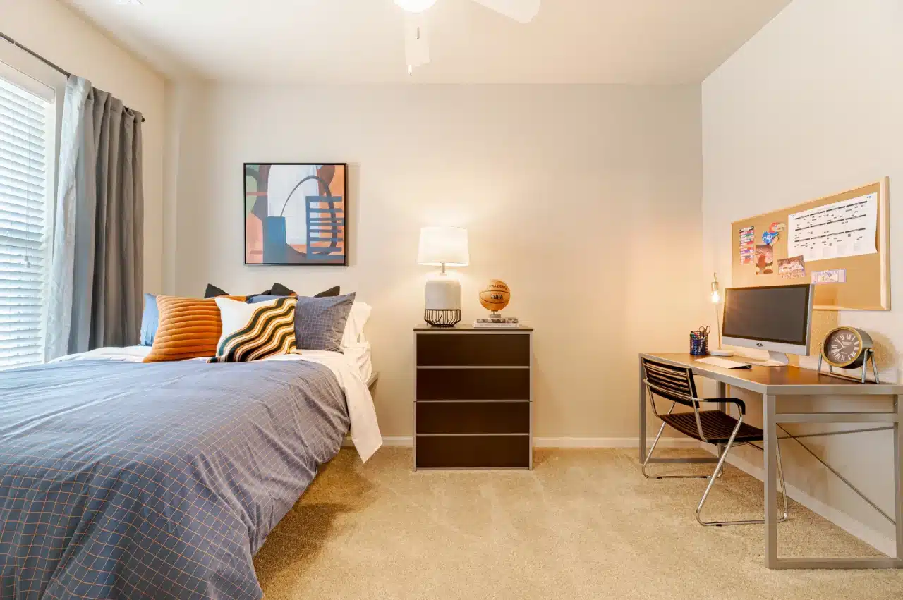 fully furnished private bedroom the collective at lawrence apartments near ku